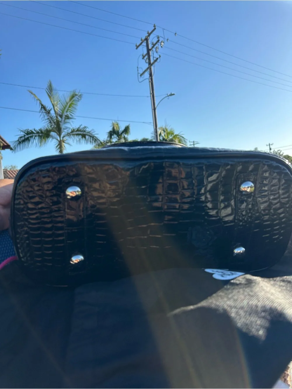 Loungefly Black and Hot Pink Leopard Skull Satchel